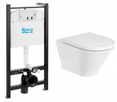 Унитаз с системой инсталляции Roca - Gap Round Rimless с сиденьем SoftClose без клавиши смыва (893105000) Унитаз с системой инсталляции Roca - Gap Round Rimless с сиденьем SoftClose без клавиши смыва (893105000)