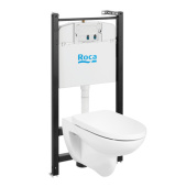 Унитаз с системой инсталляции ПЭК Roca Debba Round подвесная чаша Rimless, сиденье Supralit, без панели смыва (893104980) Унитаз с системой инсталляции ПЭК Roca Debba Round подвесная чаша Rimless, сиденье Supralit, без панели смыва (893104980)