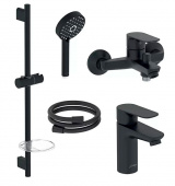 Комплект смесителей для ванны, черный матовый Jacob Delafon Oscar (E29845RU-BL) Комплект смесителей для ванны, черный матовый Jacob Delafon Oscar (E29845RU-BL)